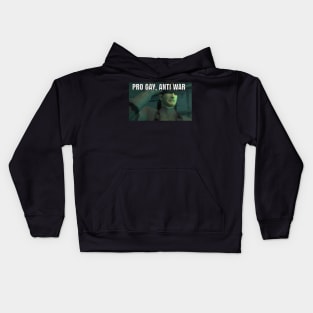 Solid Snake "Pro Gay Anti War" Kids Hoodie